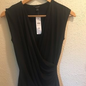 Ann Taylor wrapped blouse black, XS
